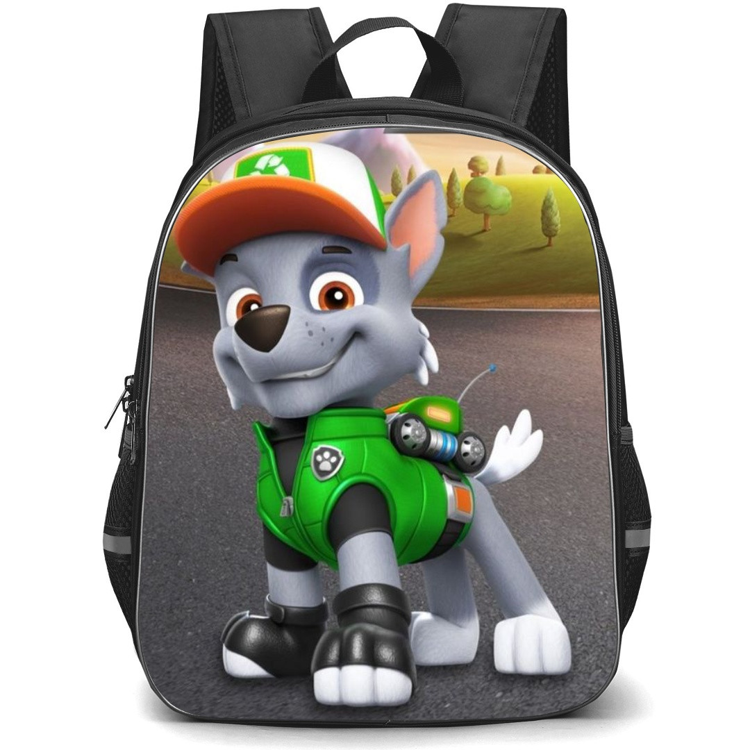 Paw Patrol Rocky School Backpack StudentPack - Rocky Portrait Mountain Background