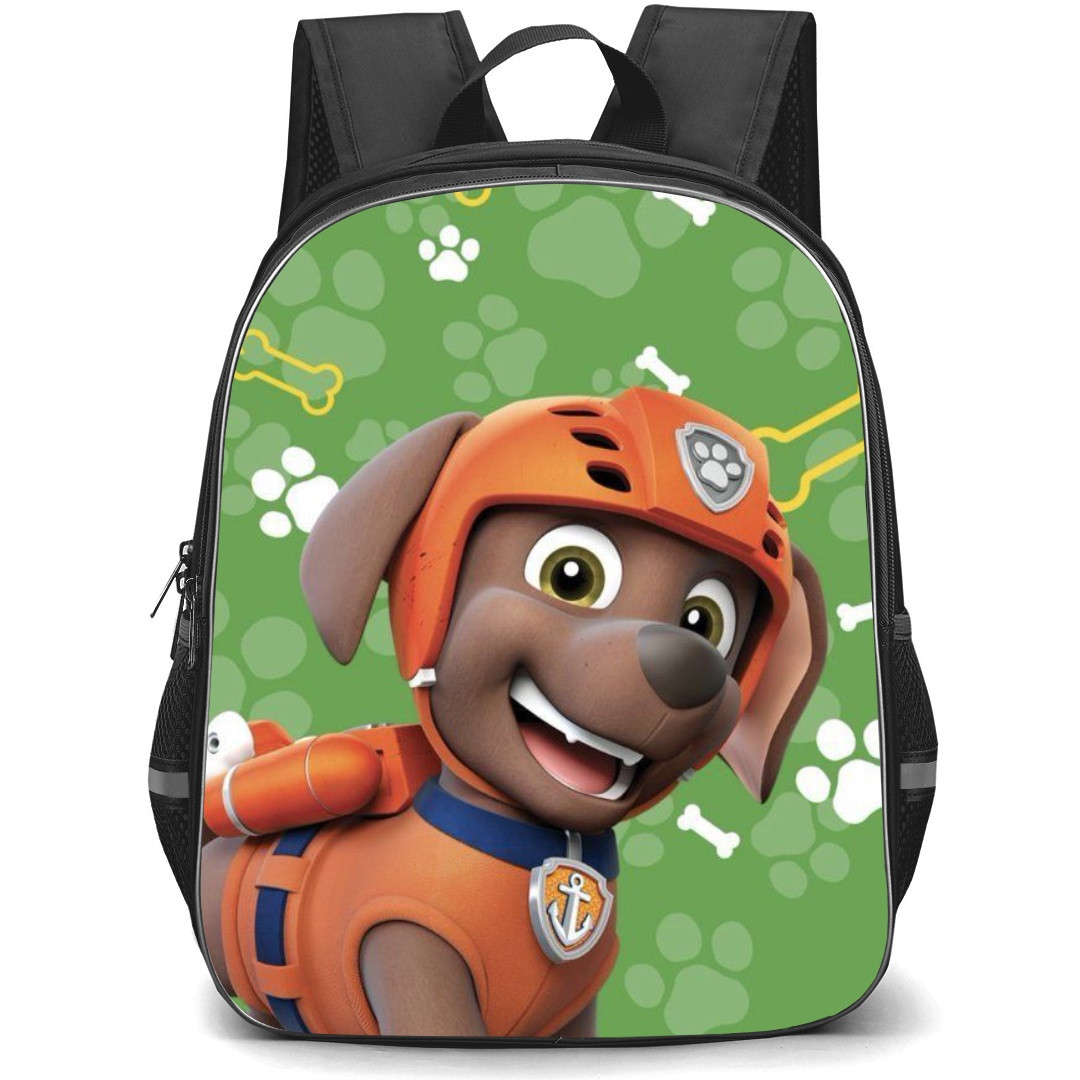 Paw Patrol Zuma School Backpack StudentPack - Zuma Portrait Pattern Art Background