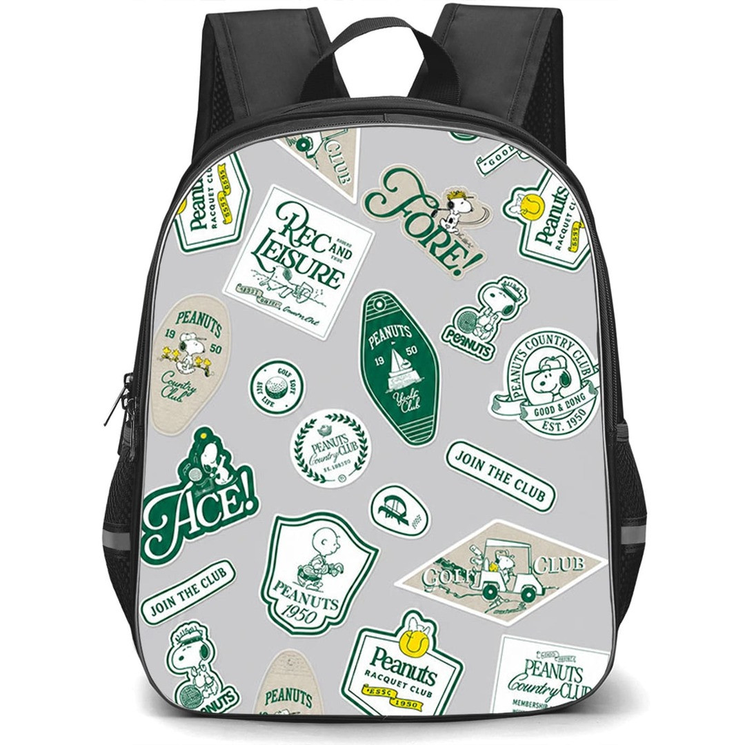 Peanuts Backpack School Bag StudentPack - Peanuts Country Club Sticker Collage Poster