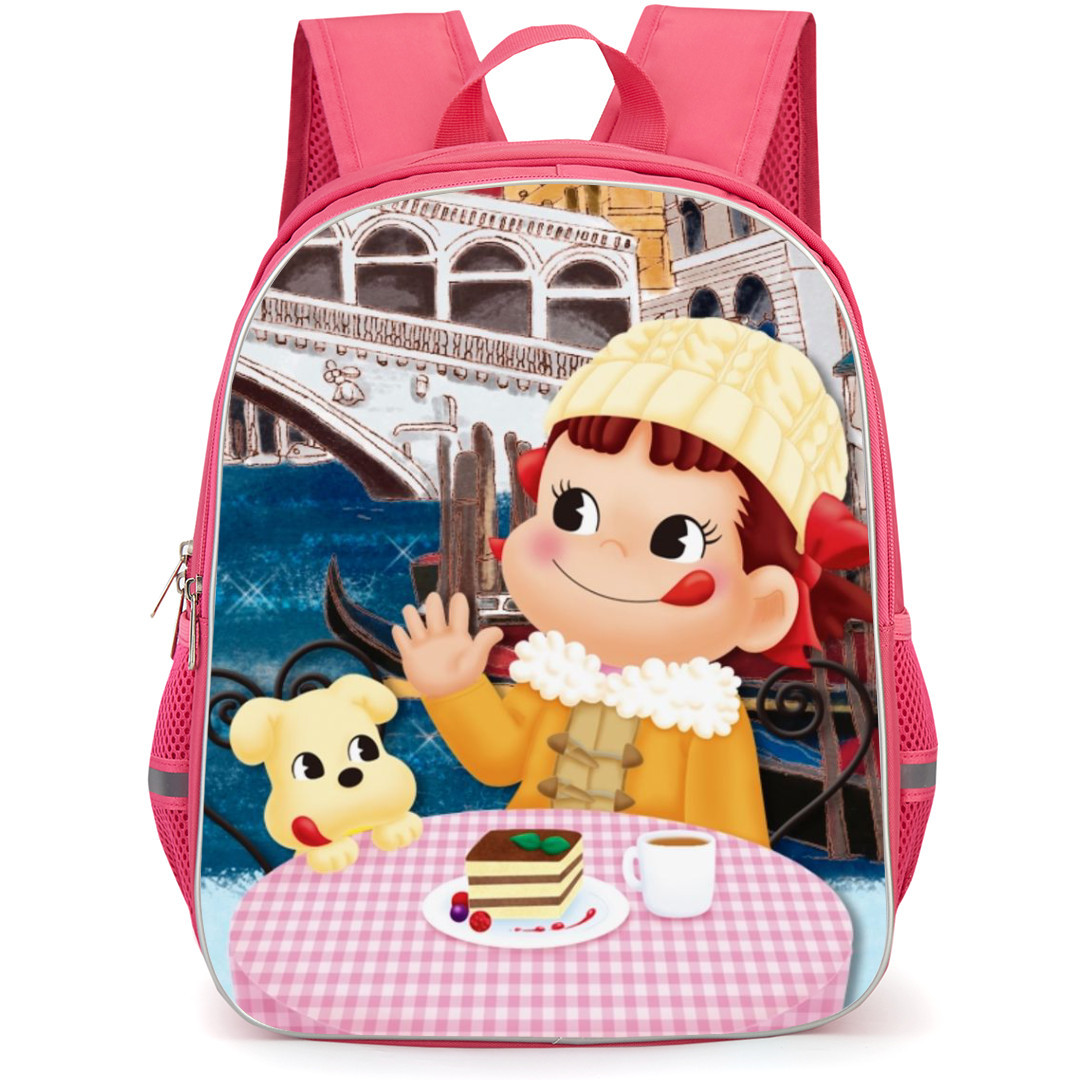 Peko and Poko Backpack StudentPack - Peko Chilling with her Cake and Coffee