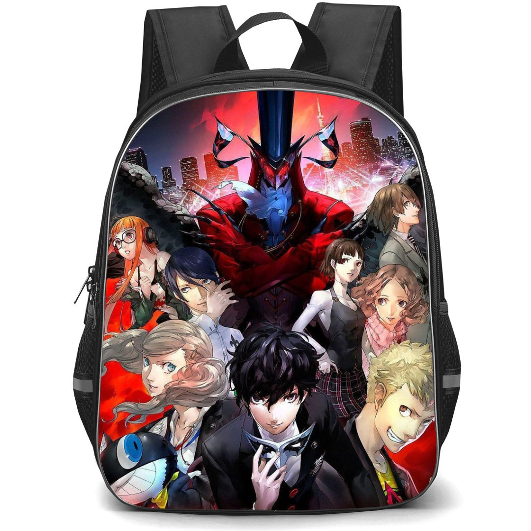 Persona 5 Backpack StudentPack - Characters Masked Off City Background