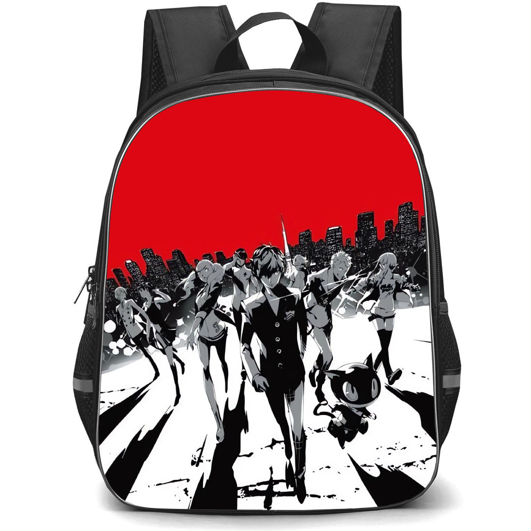 Persona 5 Backpack StudentPack - Characters Silhouette City Background