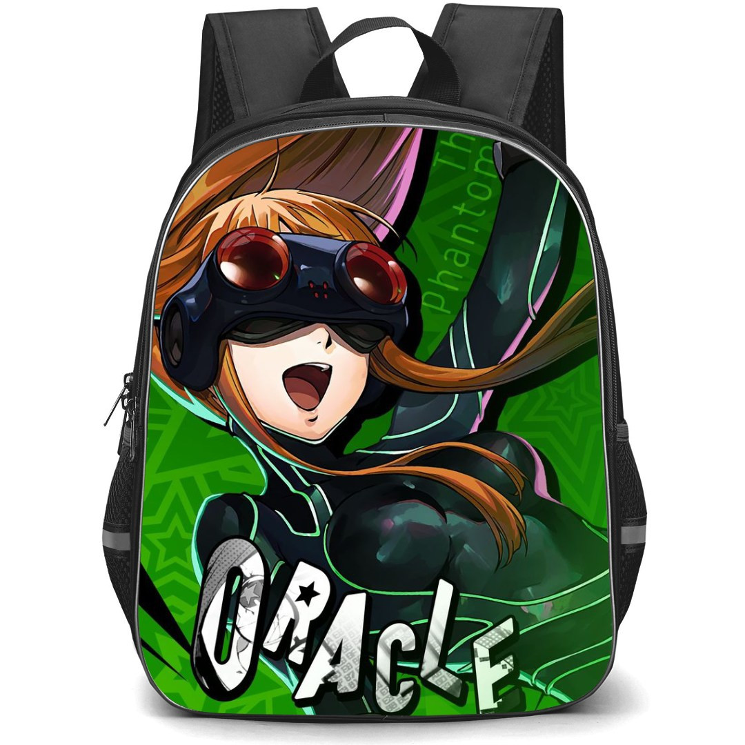 Persona 5 Futaba Sakura Backpack StudentPack - Futaba Sakura Oracle Green Background