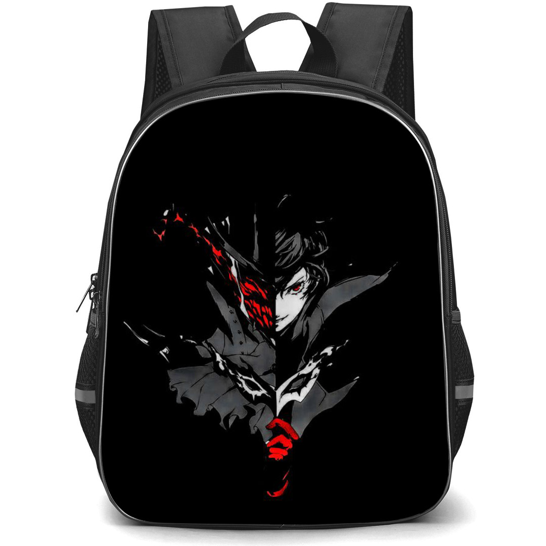 Persona 5 Ren Amamiya Backpack StudentPack - Ren Amamiya Minimalist Black Background
