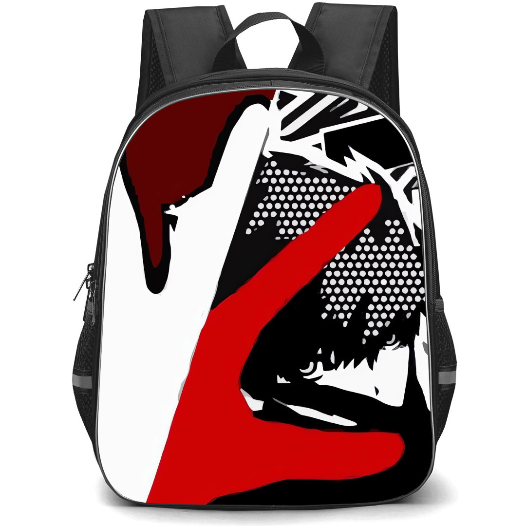 Persona 5 Ren Amamiya Backpack StudentPack - Ren Amamiya Minimalist Black and White
