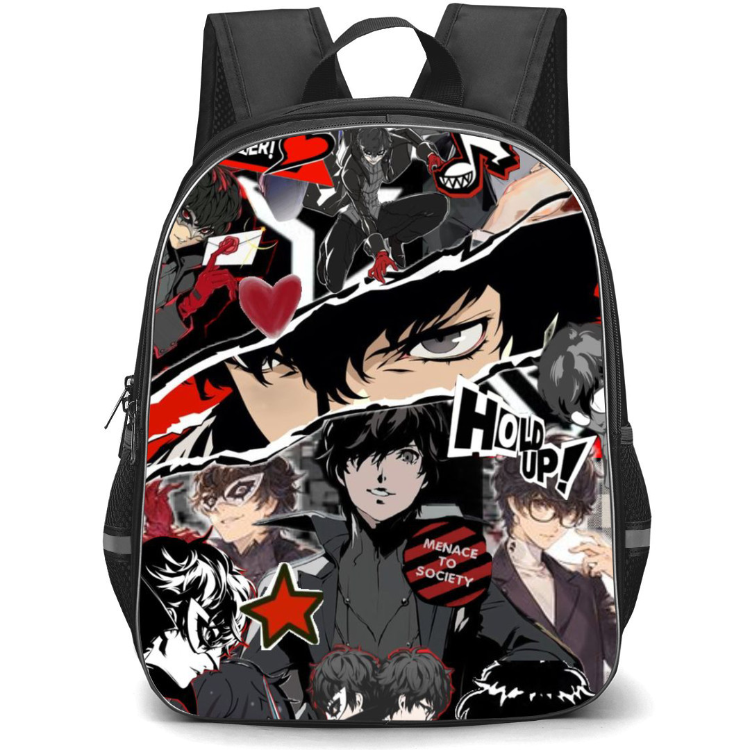 Persona 5 Ren Amamiya Backpack StudentPack - Ren Amamiya Portraits Collage