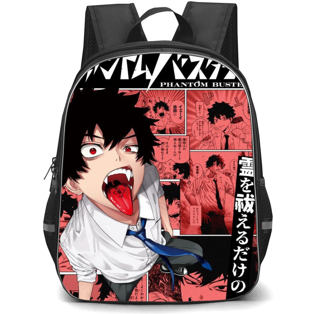 Phantom Busters Kaoru Kanzaki Backpack StudentPack - Kaoru Kanzaki Mouth Open And Tongue Out Anime Art Poster