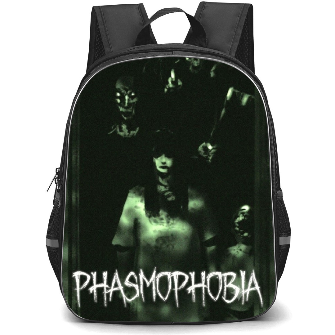 Phasmophobia Backpack School Bag StudentPack - Phasmophobia Night Vision Ghost Poster
