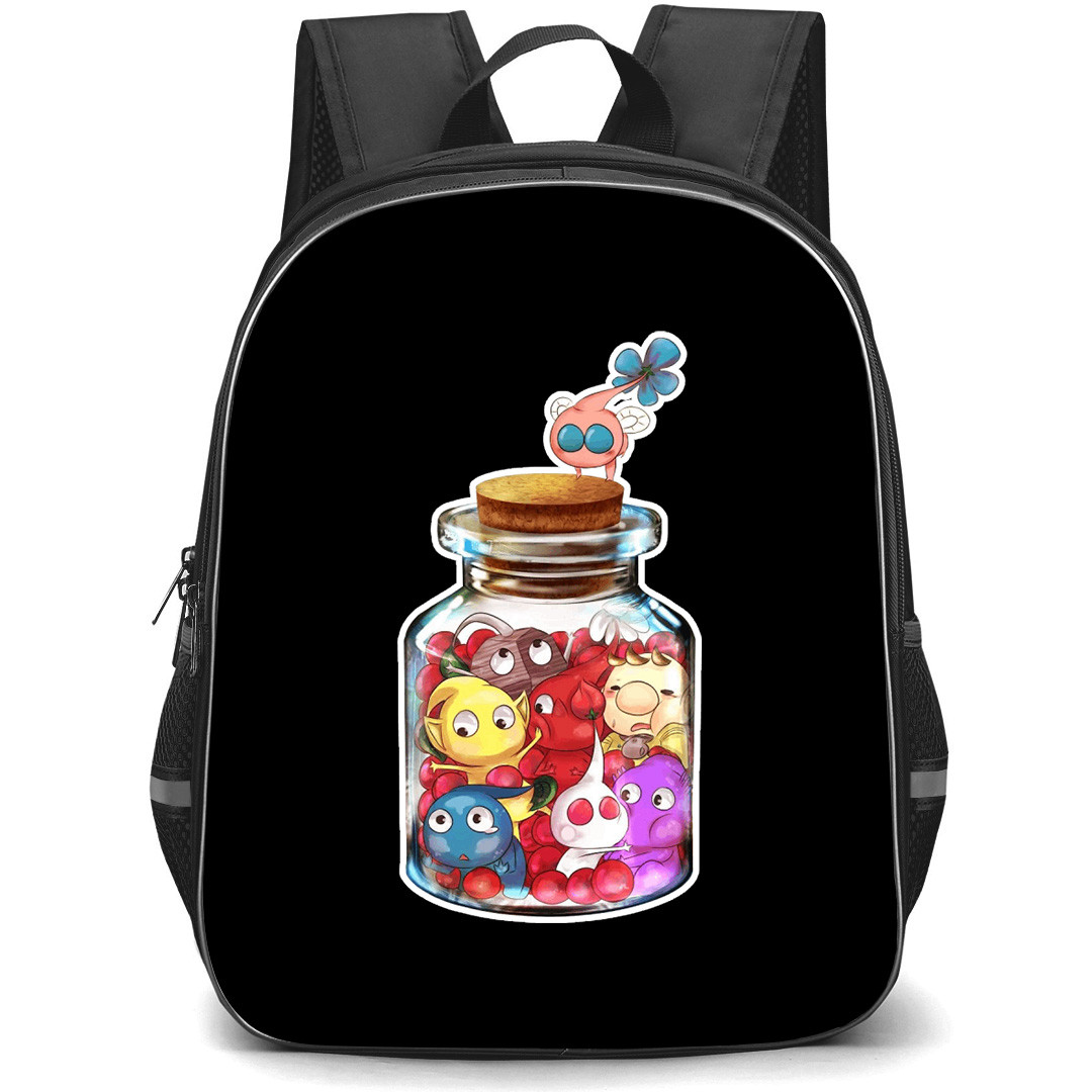 Pikmin Backpack School Bag StudentPack - Characters In A Bottle Sticker
