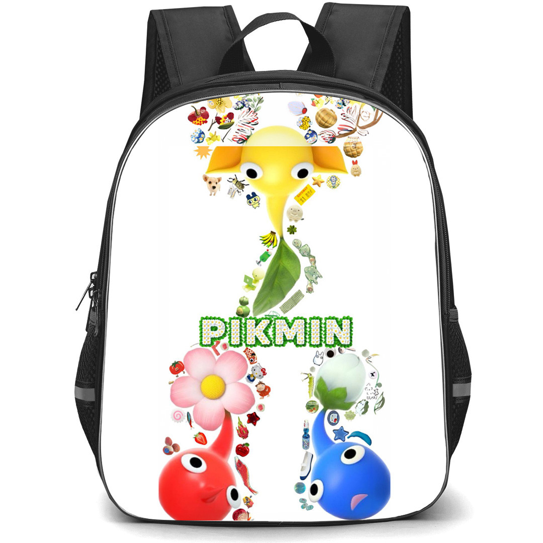 Pikmin Backpack School Bag StudentPack - Characters Leaves Flower Series Poster