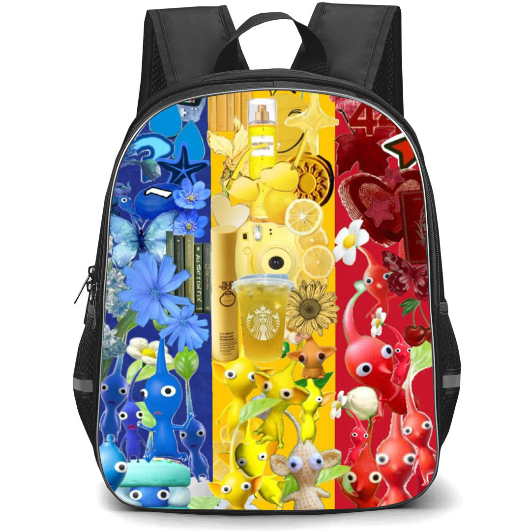 Pikmin Backpack School Bag StudentPack - Characters Lemonade Sticker Collage