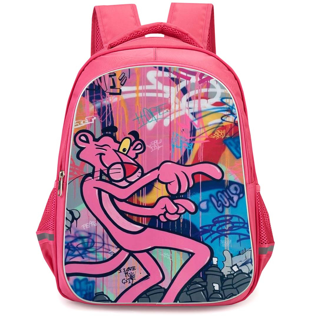 The Pink Panther Backpack StudentPack - The Pink Panther Graffiti Art Poster
