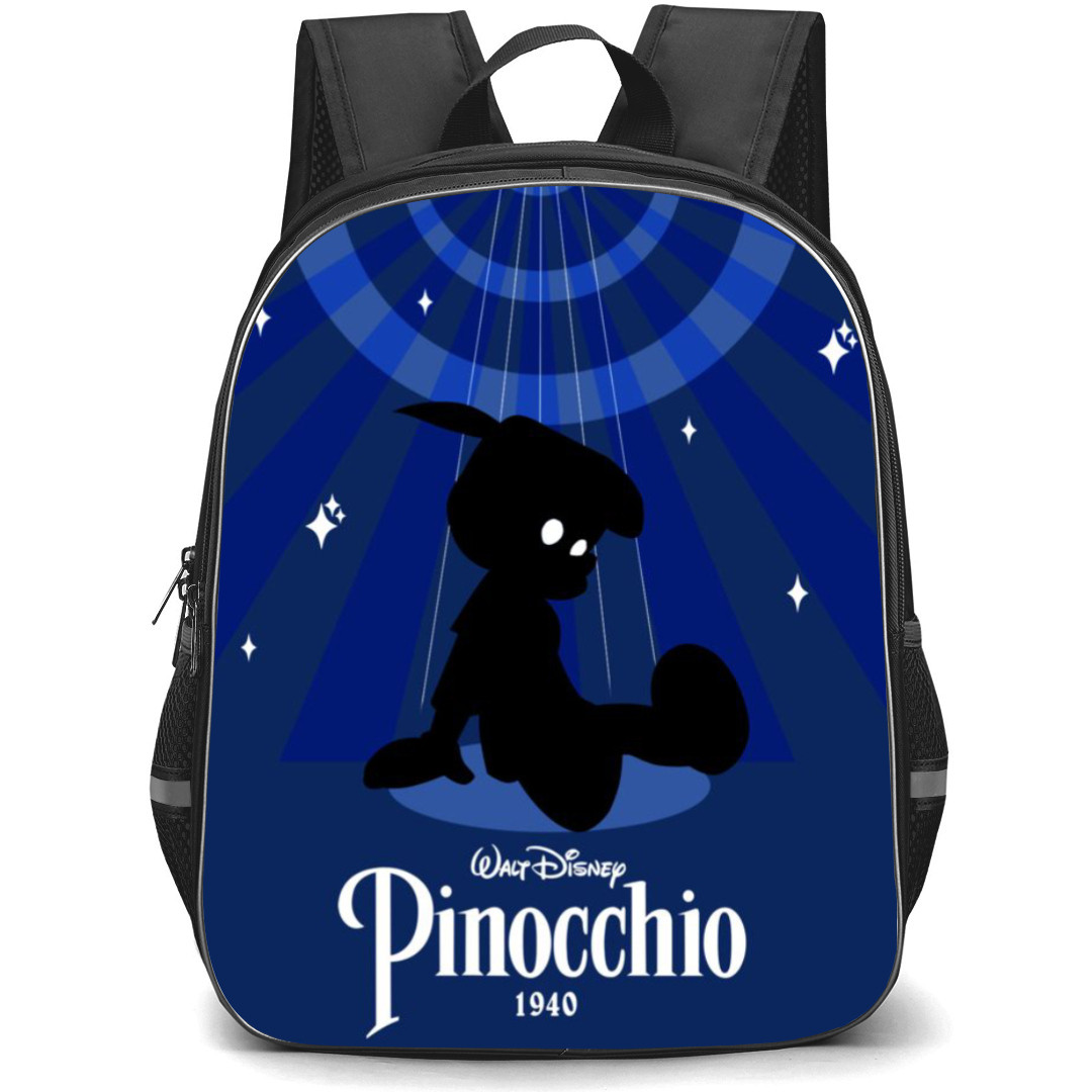 Pinocchio Backpack StudentPack - 1940 Poster In Blue Background
