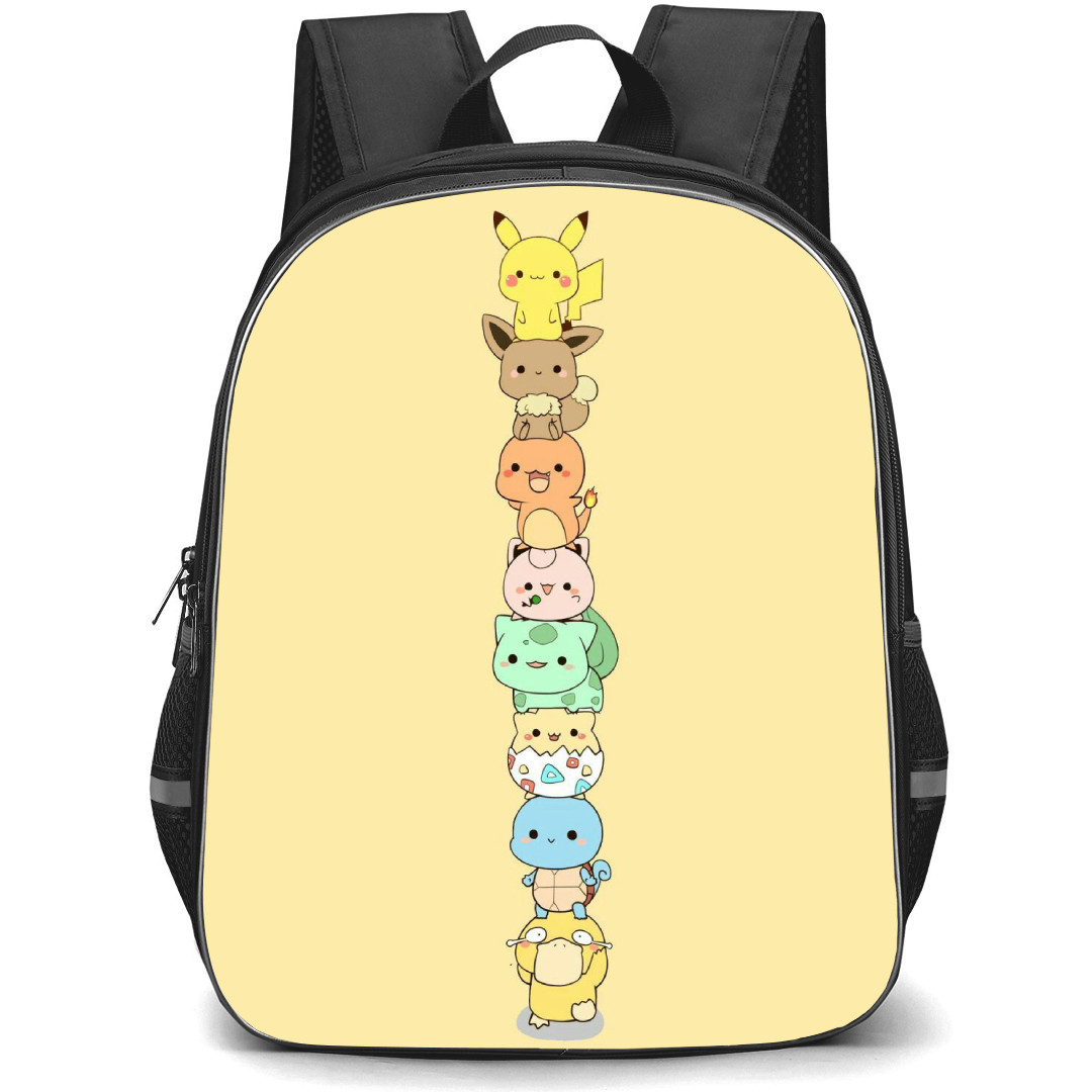 Pokemon Backpack StudentPack - Characters Chibi Peach Background