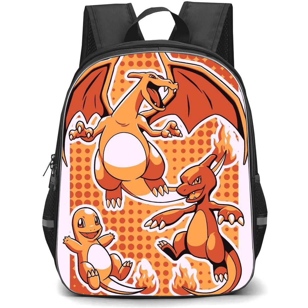 Pokemon Charmander Backpack StudentPack - Charmander Evolution Cartoon Art