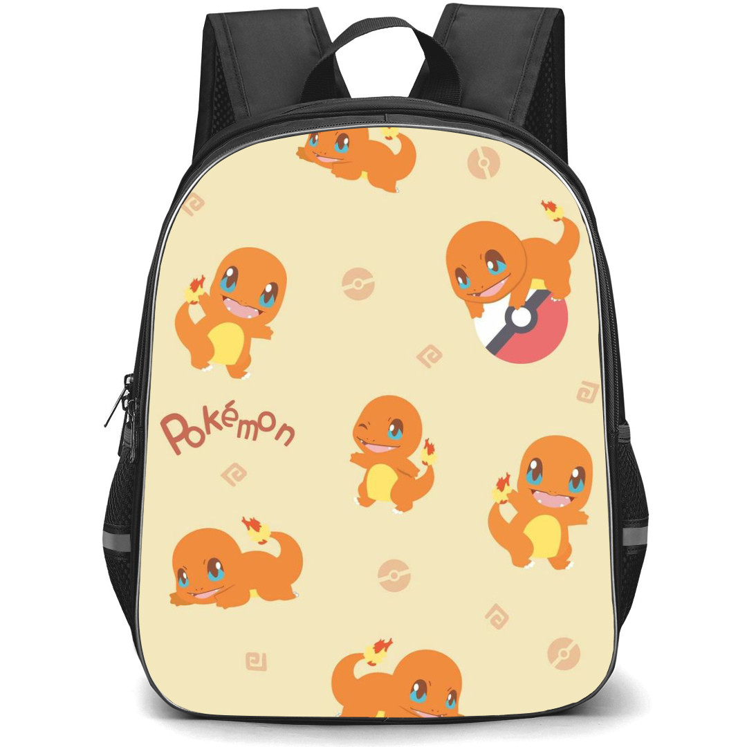 Pokemon Charmander Backpack StudentPack - Charmander Happy Cartoon Art