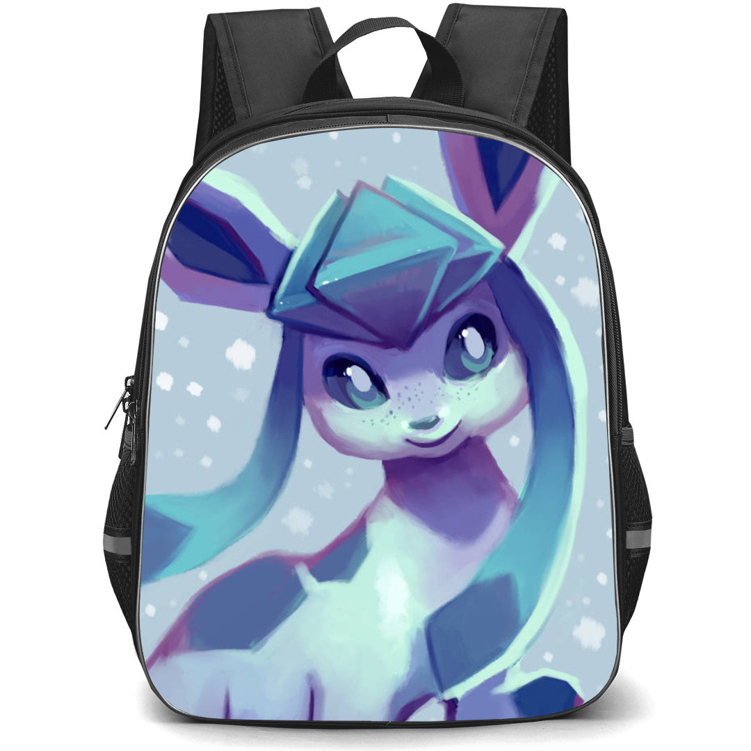 Pokemon Glaceon Backpack StudentPack - Glaceon Side Portrait Graphic Art