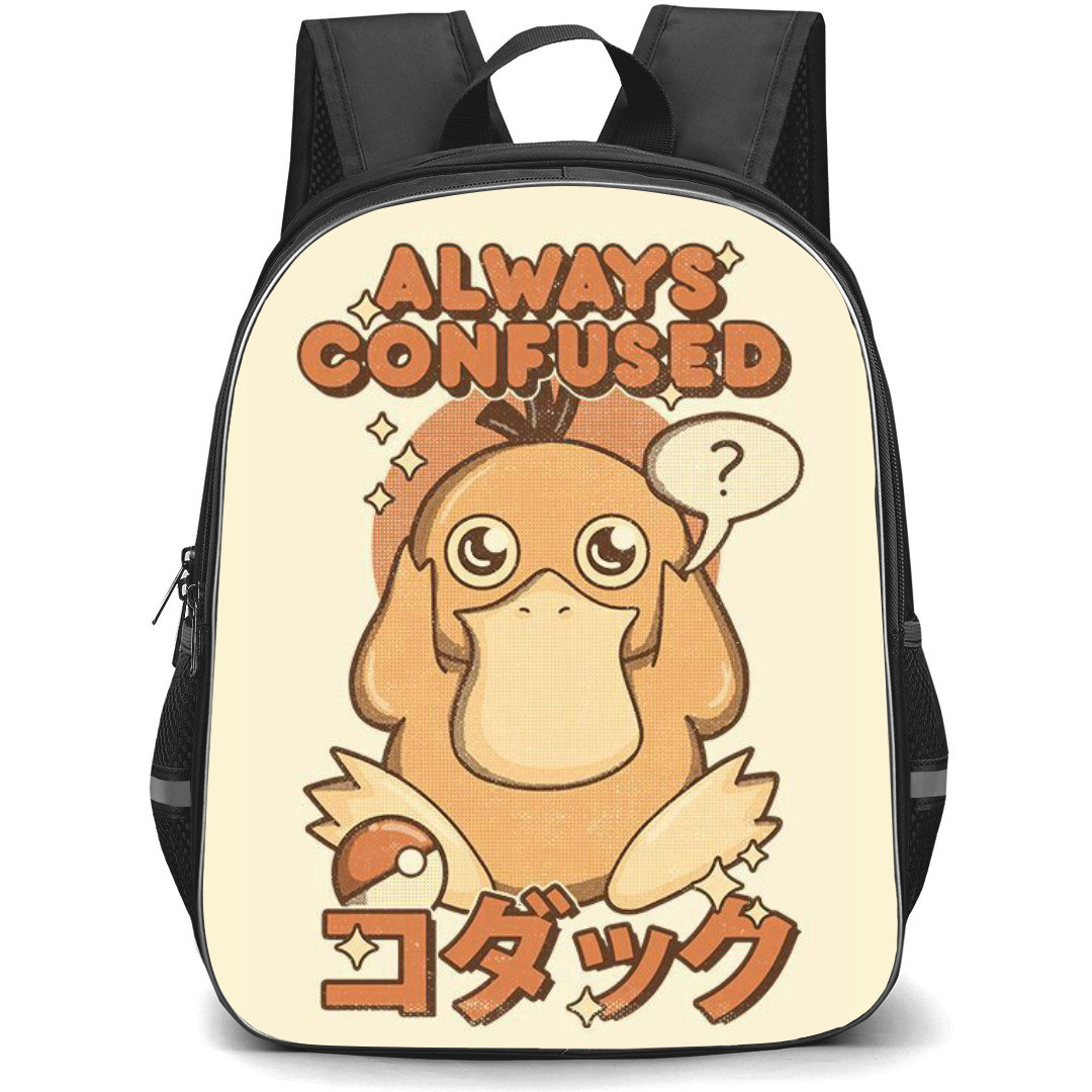 Pokemon Psyduck Backpack StudentPack - Psyduck Always Confused Cartoon Art