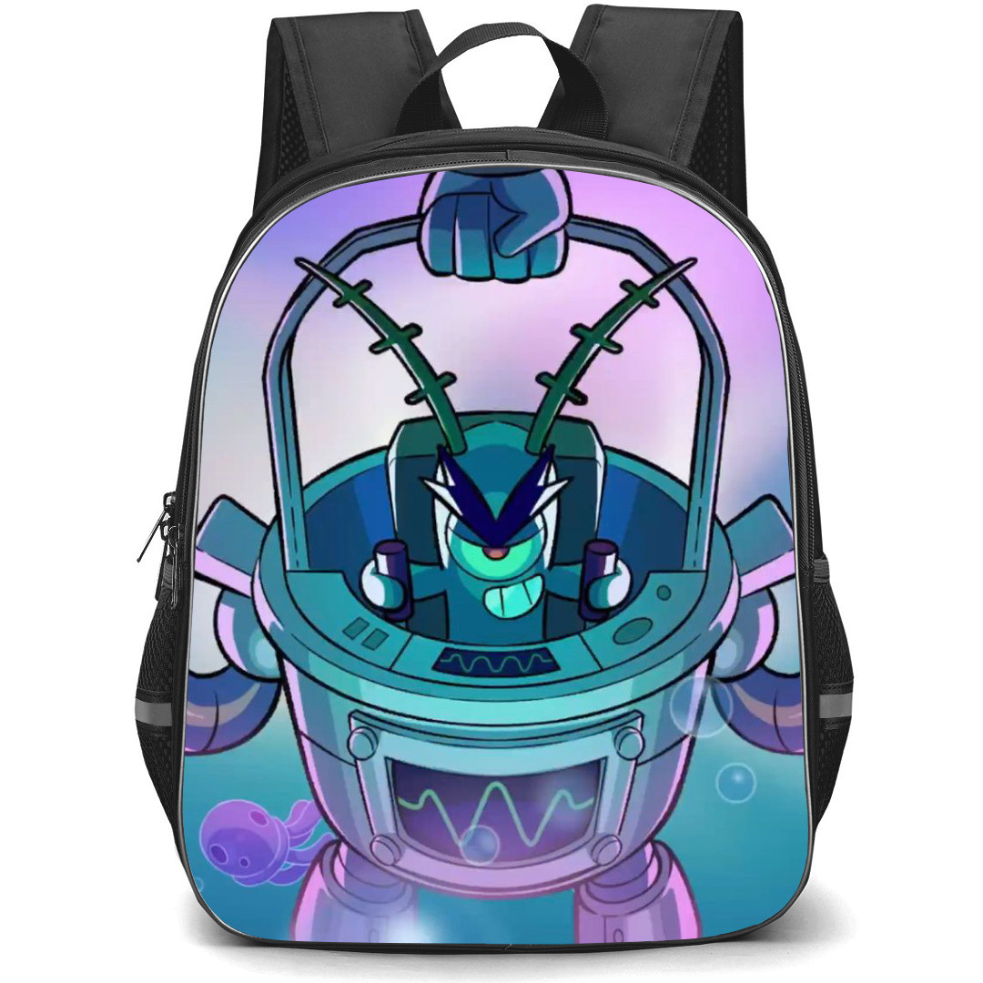 Plankton Brawl Stars Backpack StudentPack - Brawl Stars Cartoon Art Illustration Poster