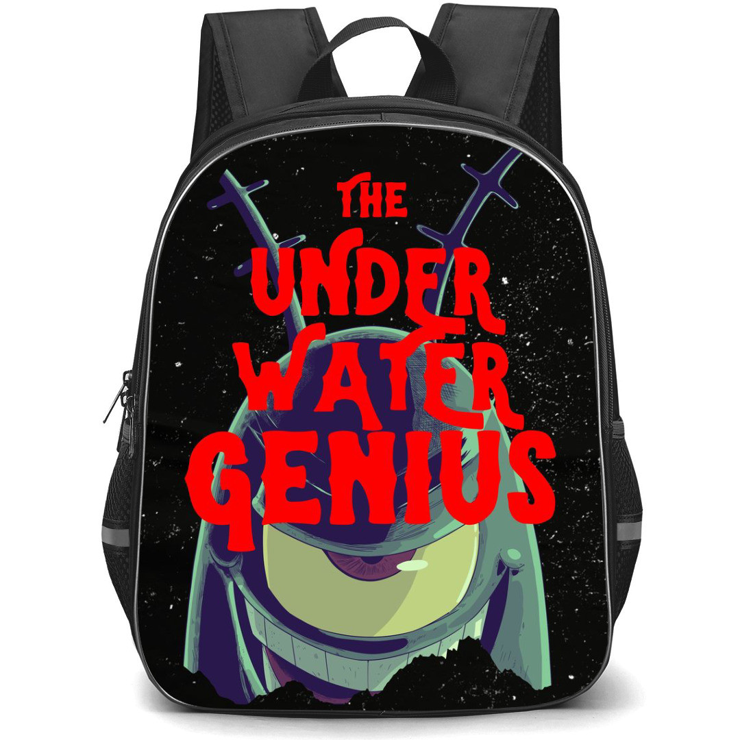 Plankton Backpack StudentPack - Plankton The Under Water Genius Poster