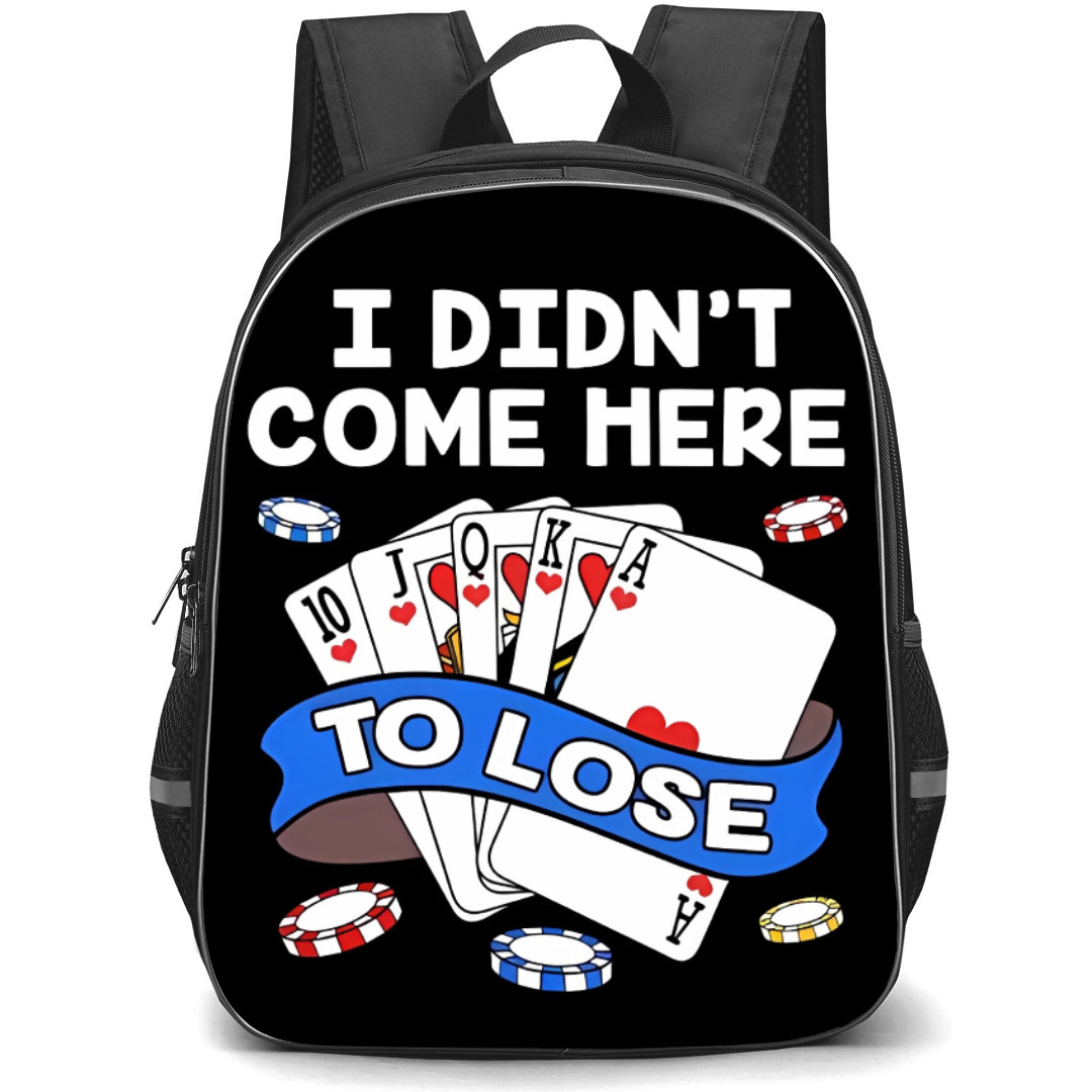 Poker Backpack Student Pack - Life is a Gamble Skull Cards Dice Illus