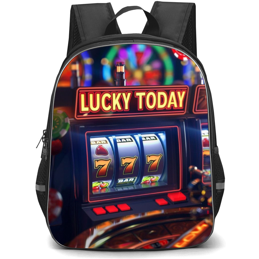 Poker Backpack Student Pack - Poker Grey and Red Patt