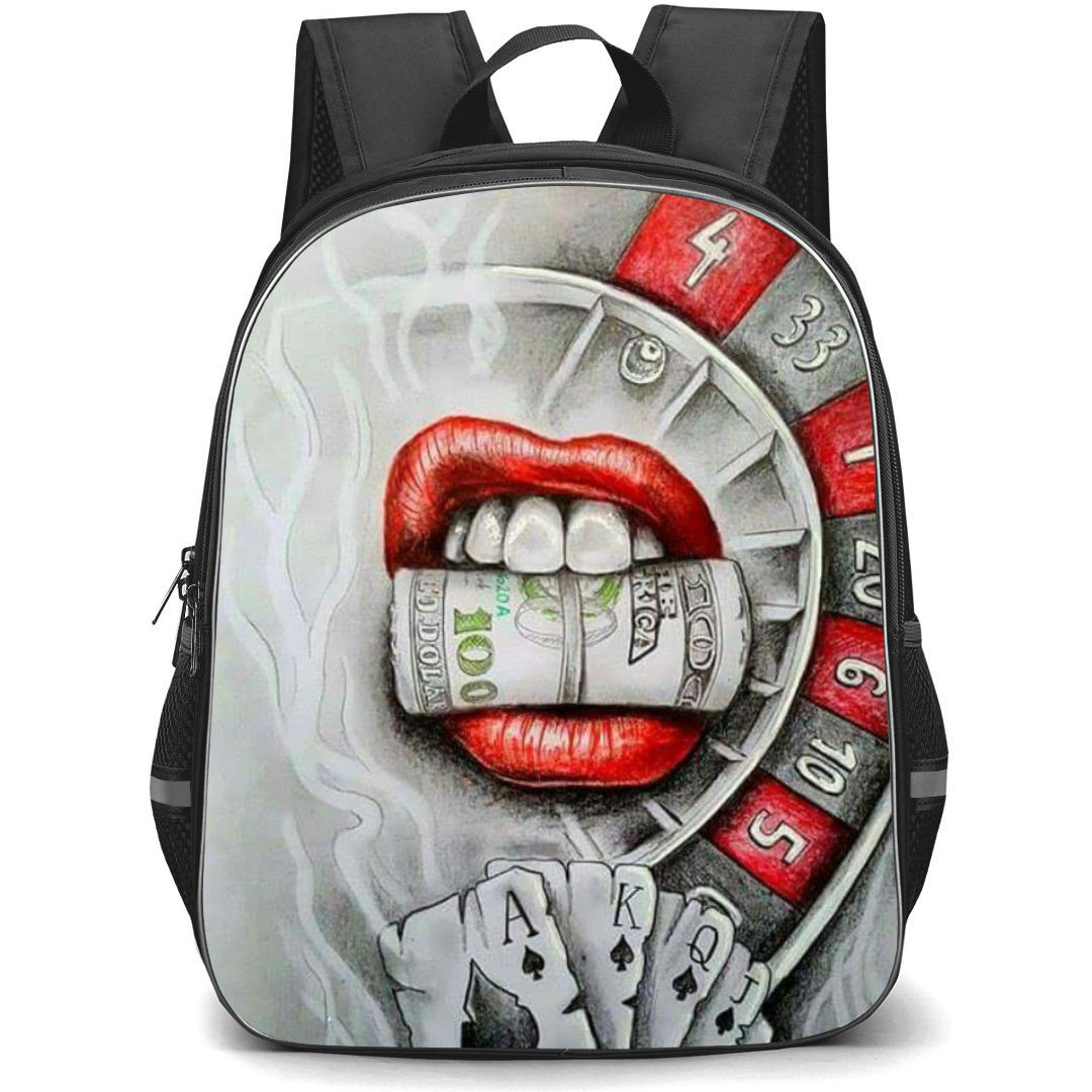 Poker Backpack Student Pack - Poker Just A Girl Black Bg