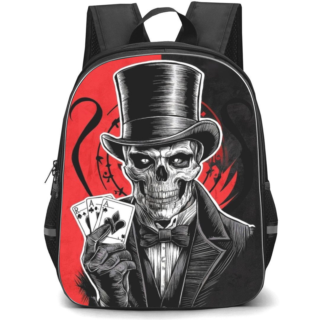 Poker Backpack Student Pack - Cards Dice Cherry Pop Art
