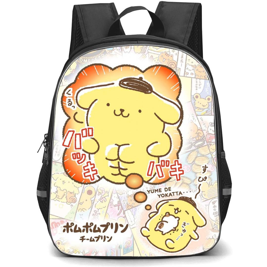 Pompompurin Sanrio Backpack School Bag StudentPack - Pompompurin Sanrio Abs Comic Portrait Poster