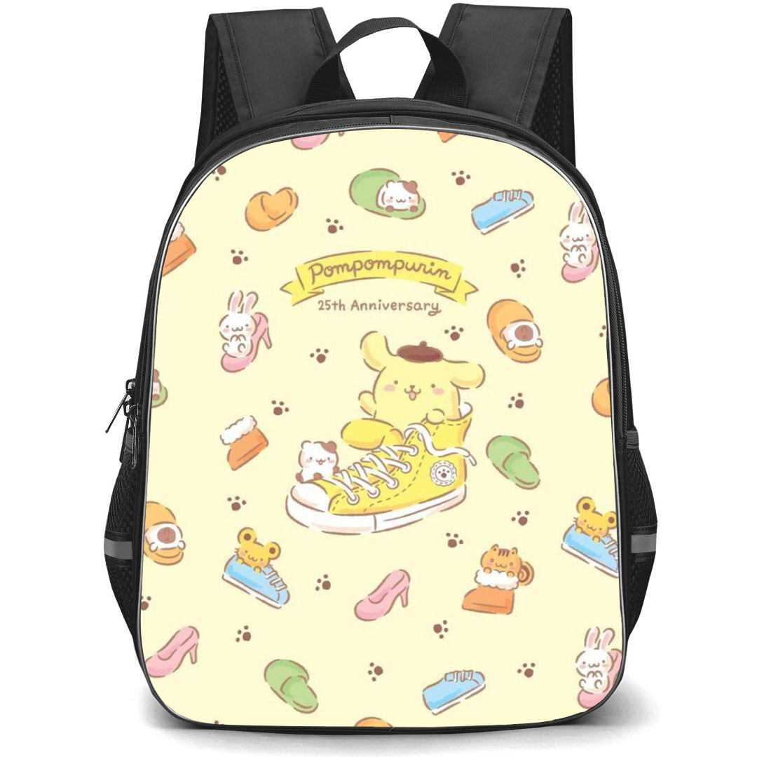 Pompompurin Sanrio Backpack School Bag StudentPack - Pompompurin Sanrio Characters 25th Anniversary Pattern Poster