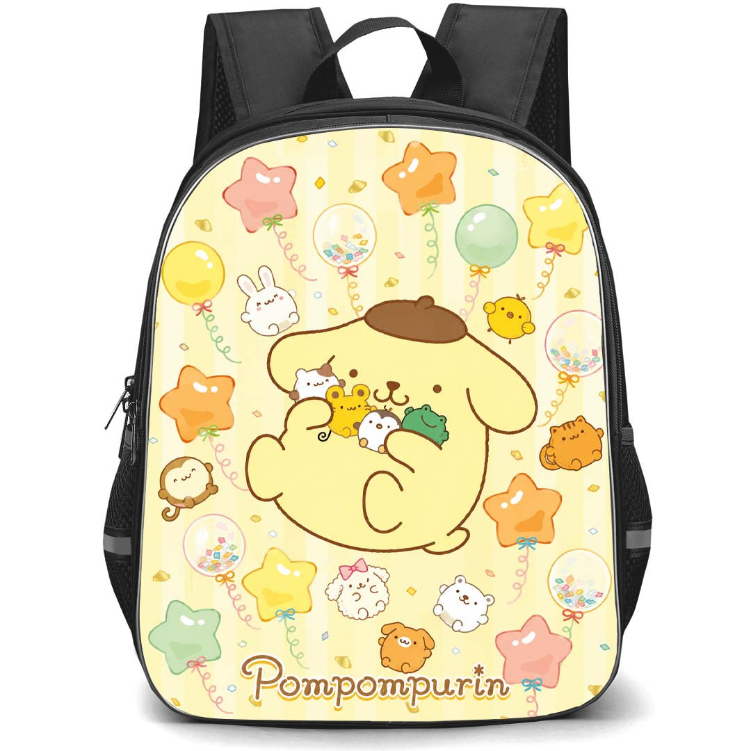 Pompompurin Sanrio Backpack School Bag StudentPack - Pompompurin Sanrio Characters Hugging Series Poster