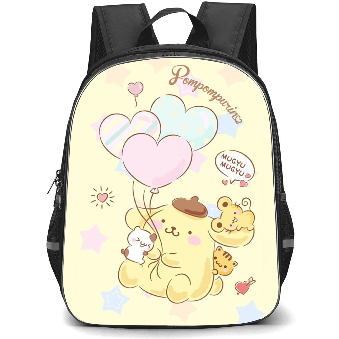 Pompompurin Sanrio Backpack School Bag StudentPack - Pompompurin Sanrio Characters Mugyu Mugyu Poster