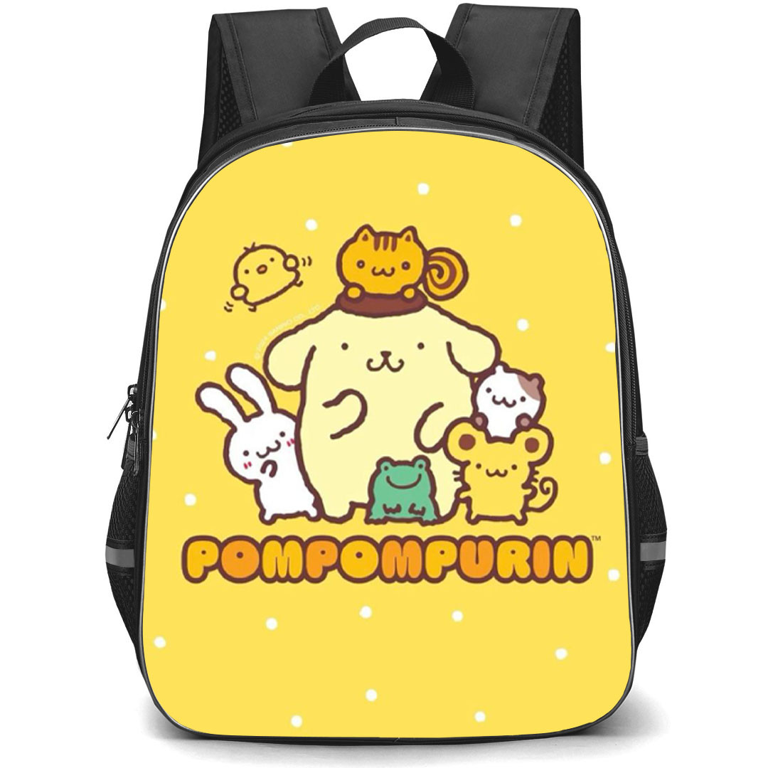 Pompompurin Sanrio Backpack School Bag StudentPack - Pompompurin Sanrio Characters Polka Dot Poster