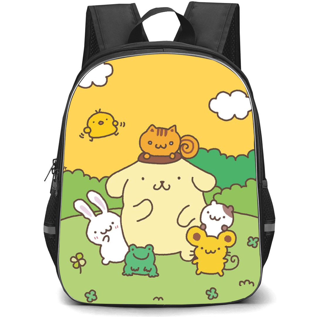 Pompompurin Sanrio Backpack School Bag StudentPack - Pompompurin Sanrio Characters Smiling Landscape Poster