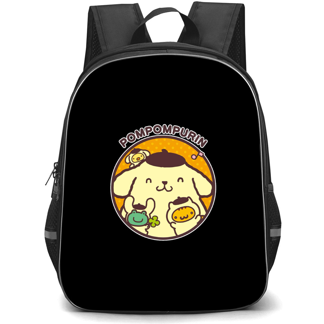 Pompompurin Sanrio Backpack School Bag StudentPack - Pompompurin Sanrio Characters Smiling Logo Sticker