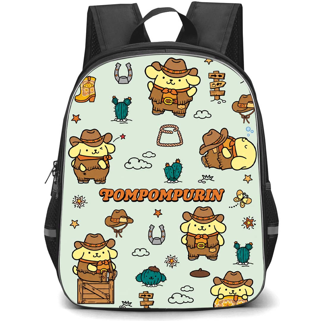 Pompompurin Sanrio Backpack School Bag StudentPack - Pompompurin Sanrio Cowboy Fit Collage Poster
