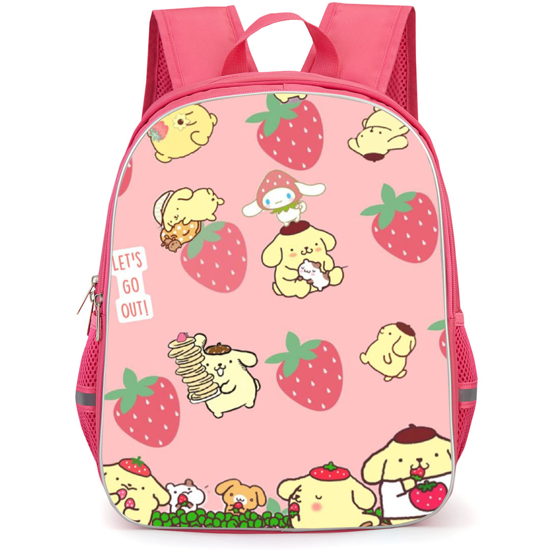 Pompompurin Sanrio Backpack School Bag StudentPack - Pompompurin Sanrio Lets Go Out Collage Poster