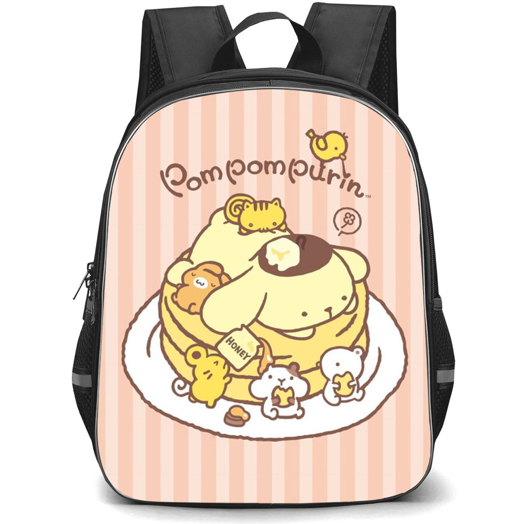 Pompompurin Sanrio Backpack School Bag StudentPack - Pompompurin Sanrio Pancake Stripe Poster