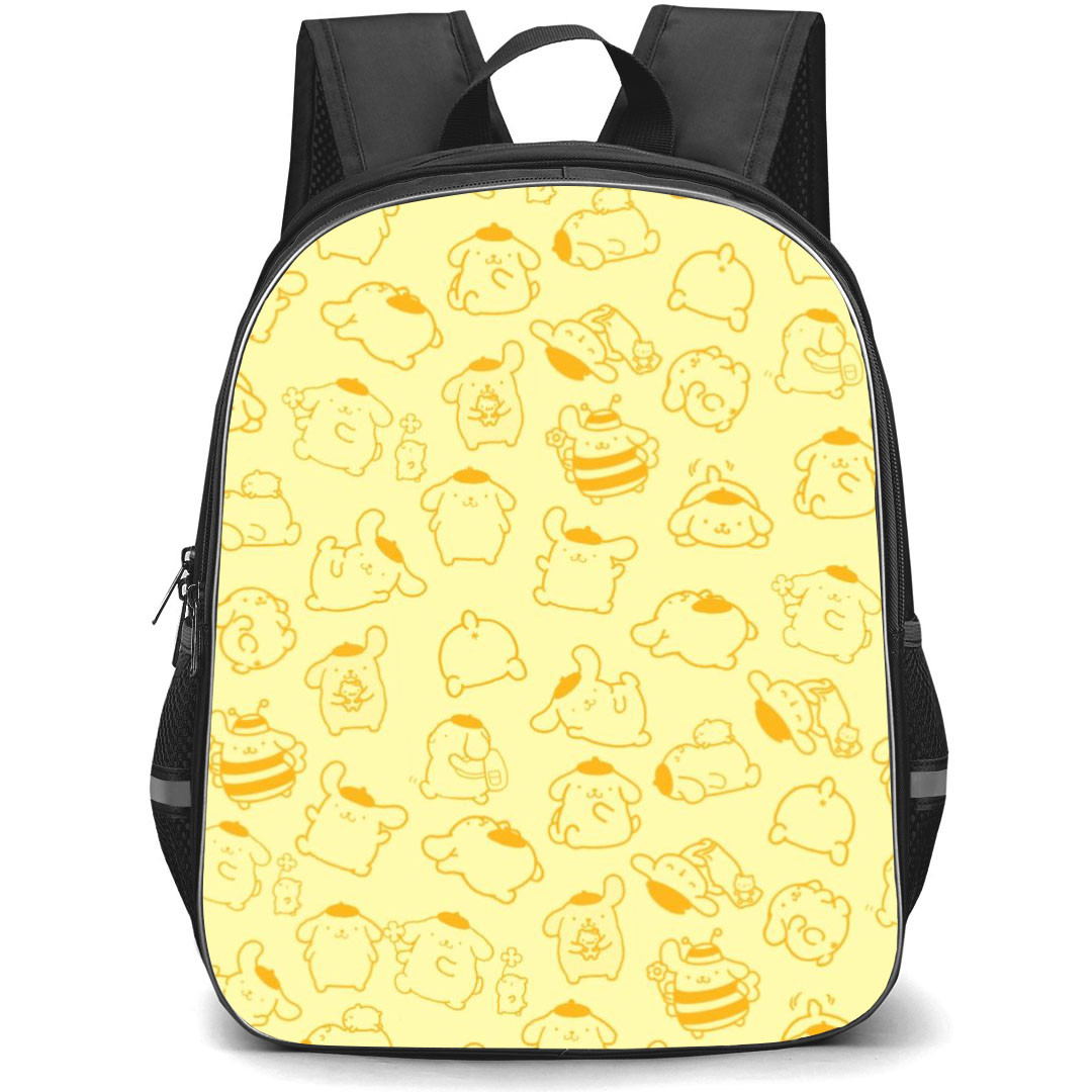 Pompompurin Sanrio Backpack School Bag StudentPack - Pompompurin Sanrio Silly On Yellow Pattern