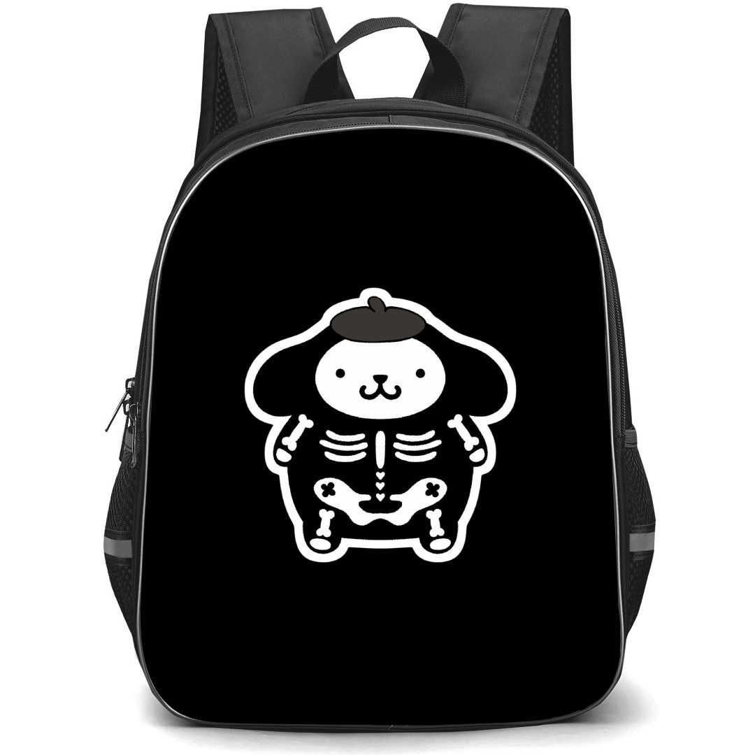 Pompompurin Sanrio Backpack School Bag StudentPack - Pompompurin Sanrio Skeleton Portrait Sticker