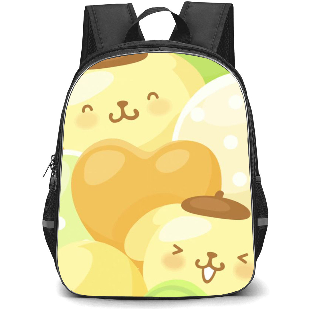 Pompompurin Sanrio Backpack School Bag StudentPack - Pompompurin Sanrio Smiling Heart Shape Fruit Poster