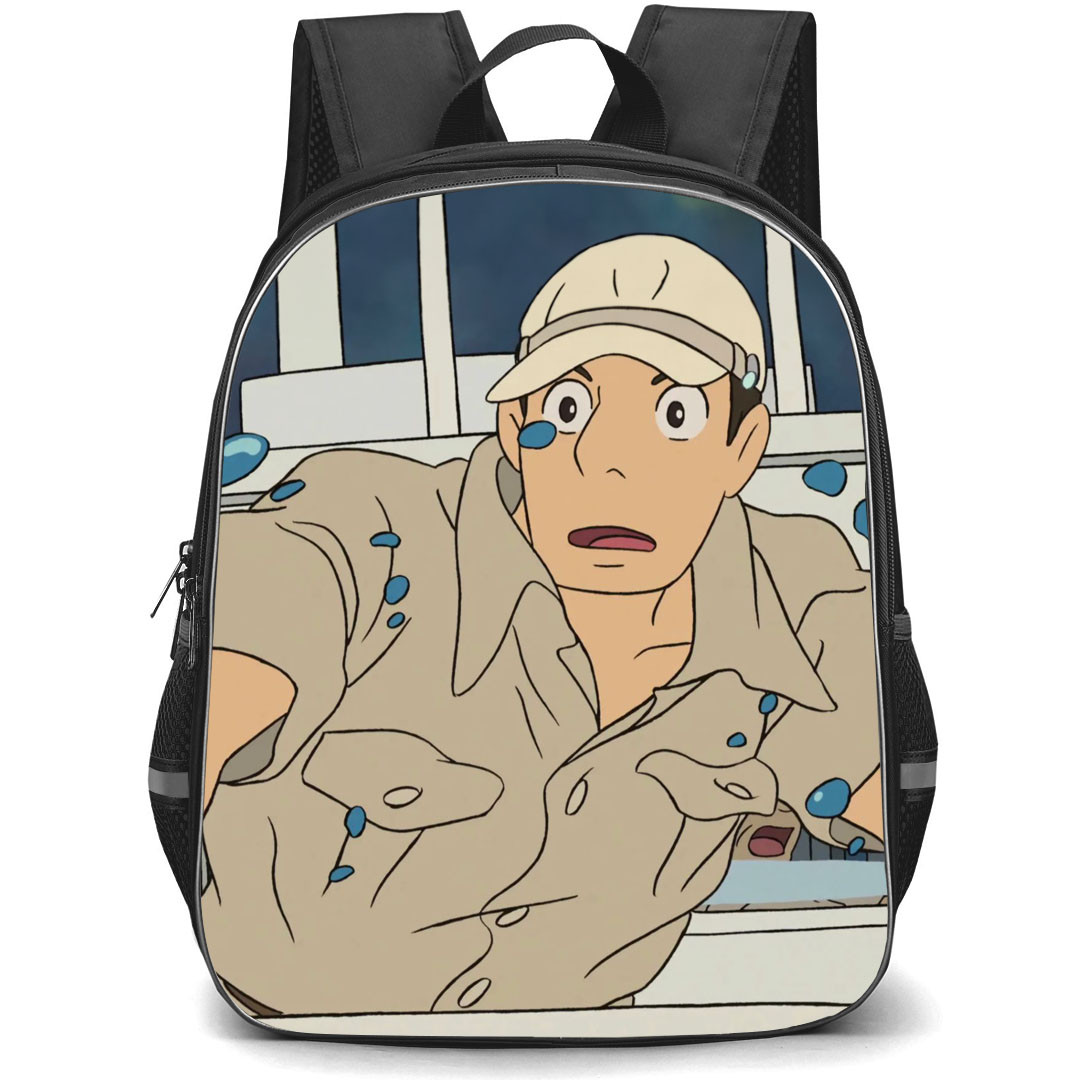 Ponyo Koichi Backpack StudentPack - Koichi Surprised Face Portrait Poster