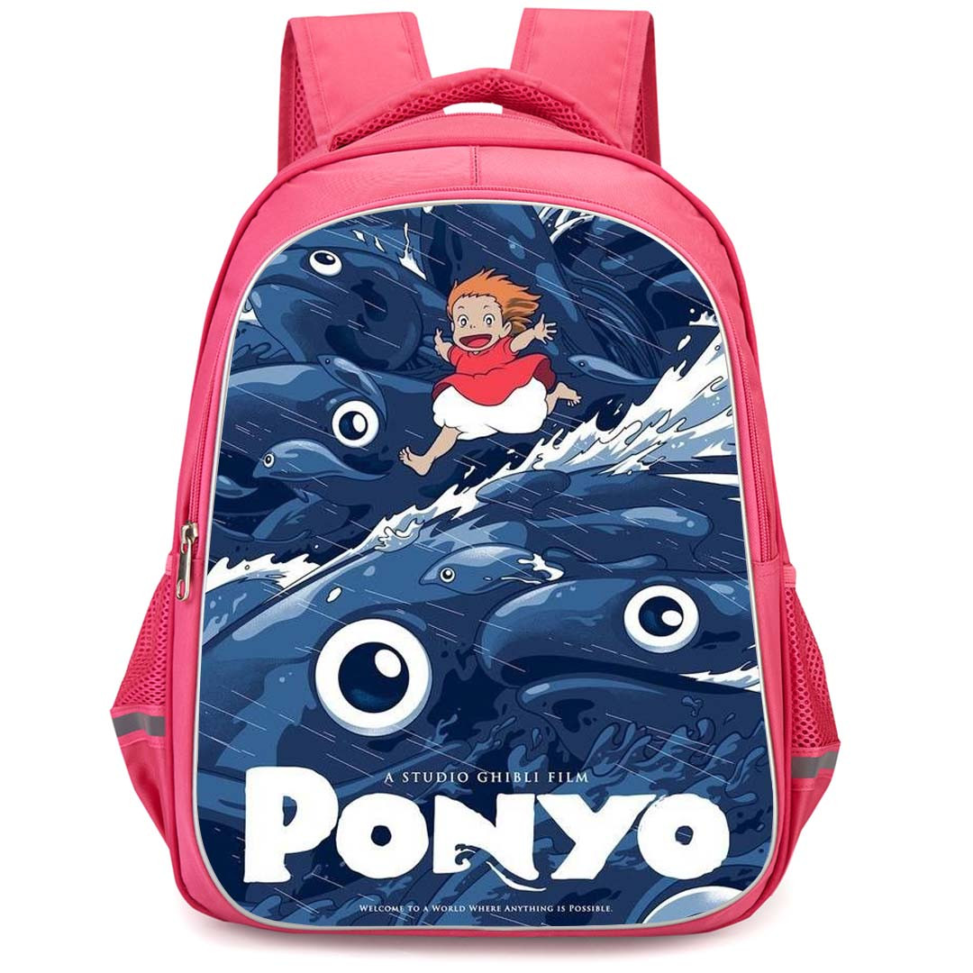 Ponyo Backpack StudentPack - Ponyo Running On Water Poster