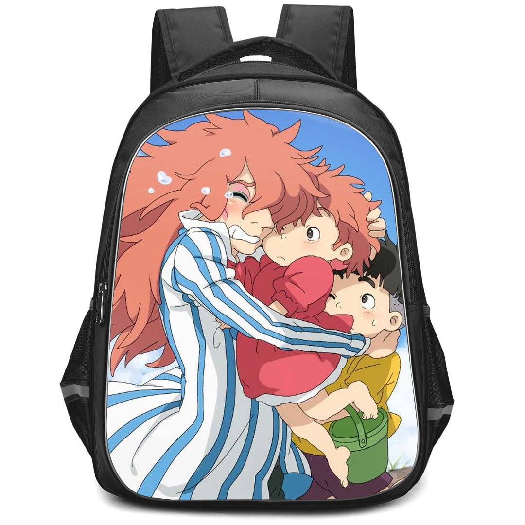 Ponyo Backpack StudentPack - Ponyo Fujimoto Hugging Sosuke Poster