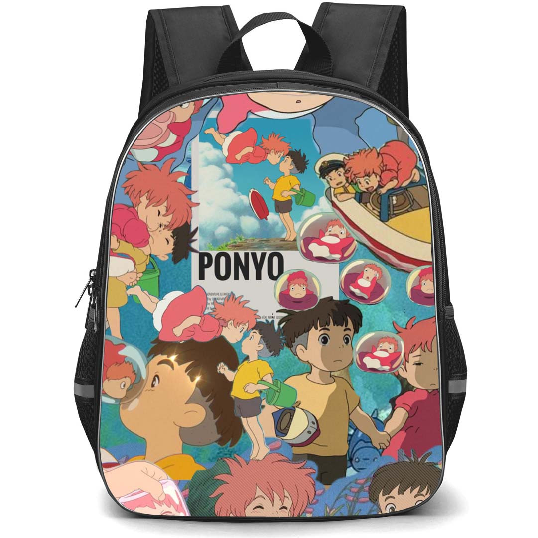 Ponyo Backpack StudentPack - Ponyo And Sosuke Collage