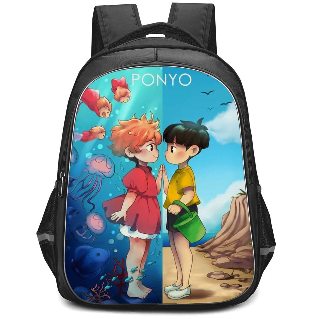 Ponyo Backpack StudentPack - Ponyo And Sosuke Standing Poster