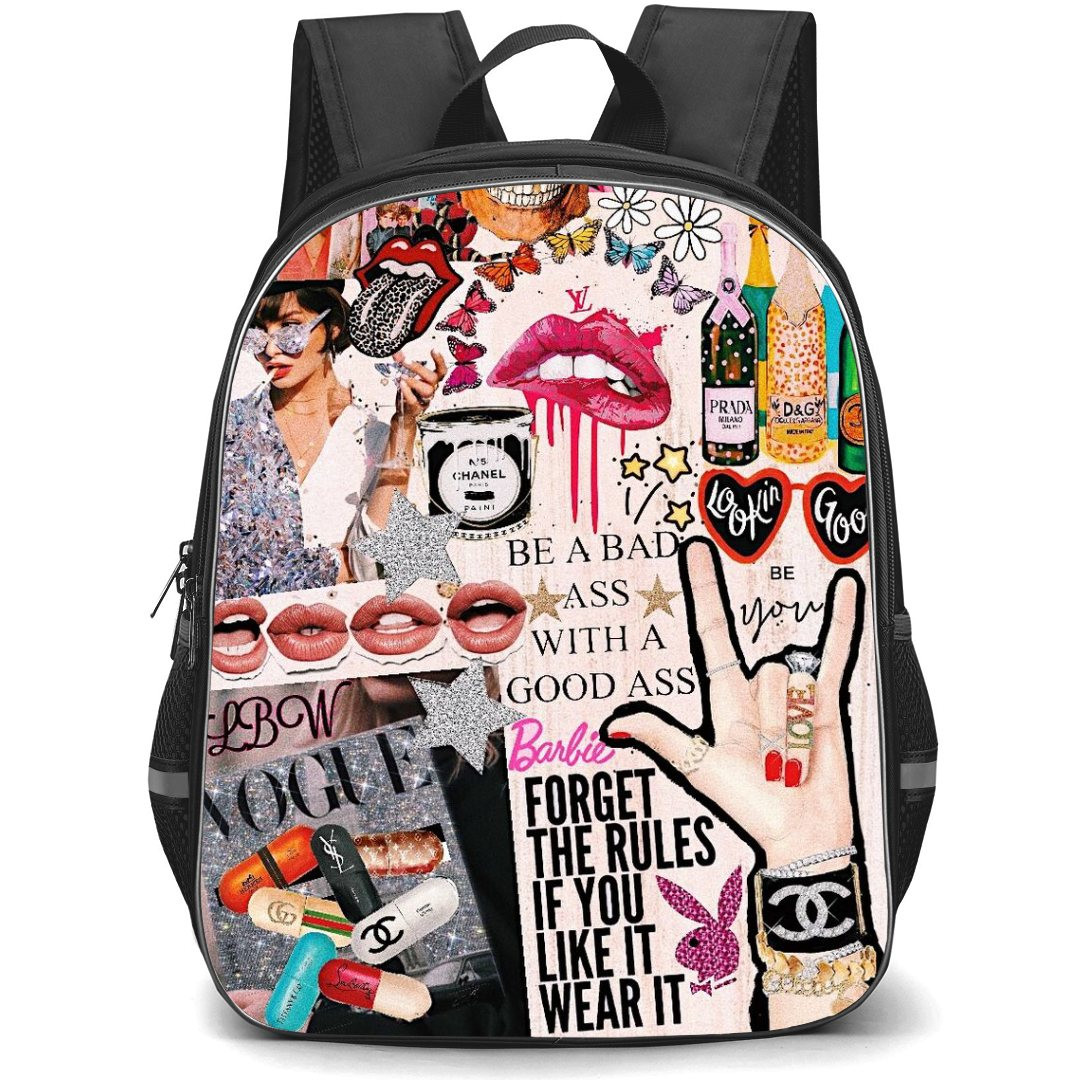 Pop Art Pattern Backpack StudentPack - Be a Bad Ass With a Good Ass