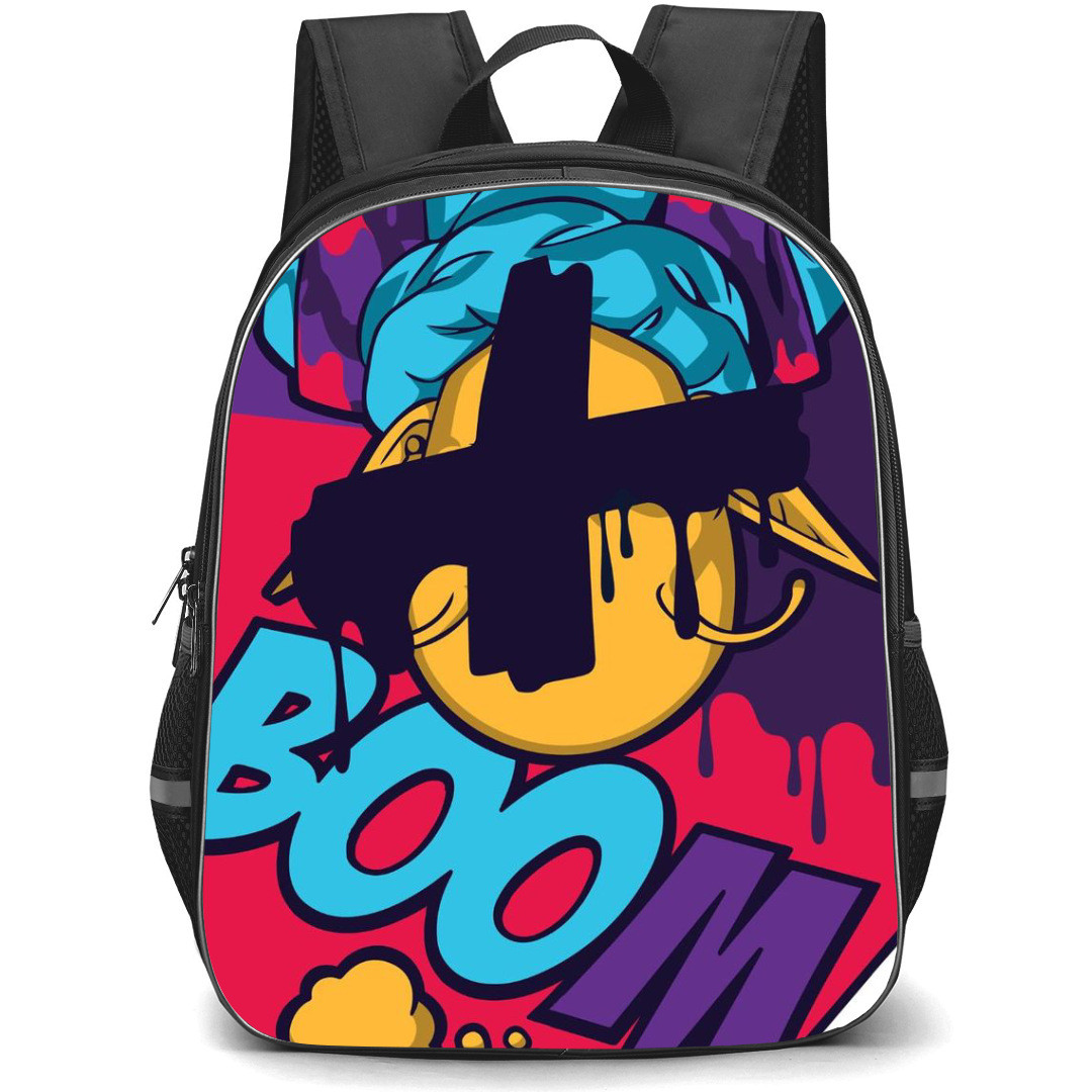 Pop Art Pattern Backpack StudentPack - Boom Nemic Upside Down