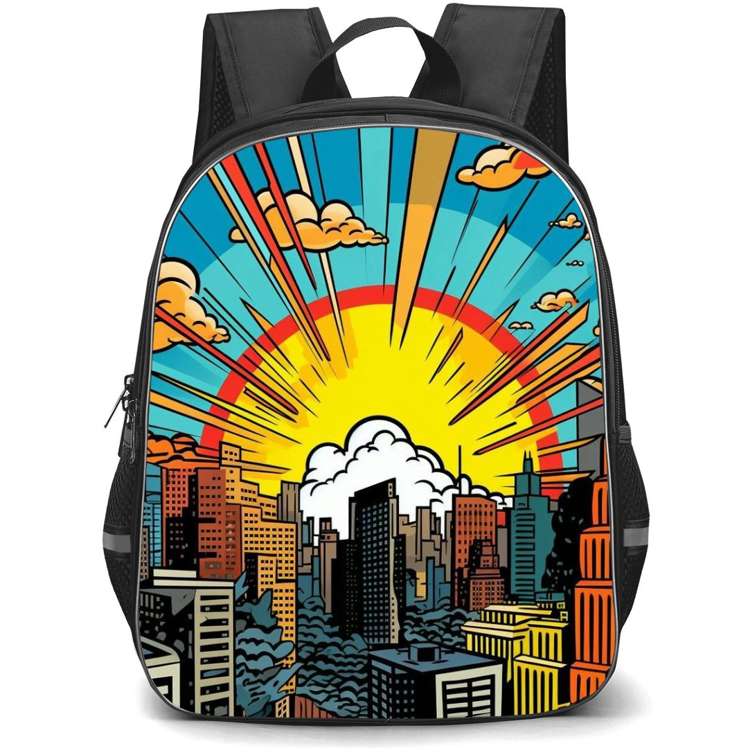 Pop Art Pattern Backpack StudentPack - Explosion in the City