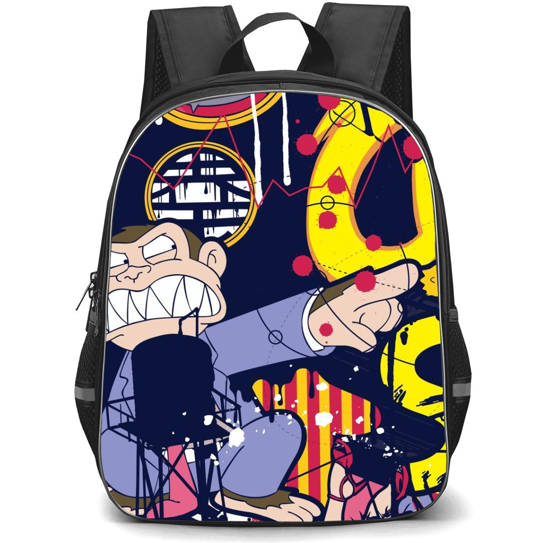 Pop Art Pattern Backpack StudentPack - King Kai Angry Monkey Pointing